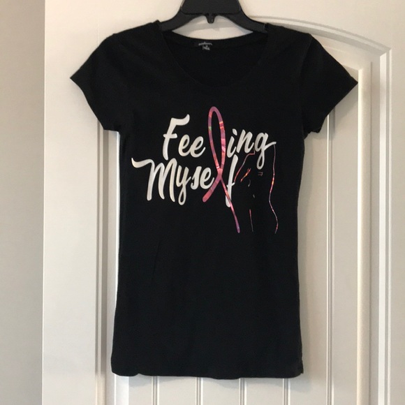Women’s breast cancer Feeling Myself shirt. - Picture 2 of 7